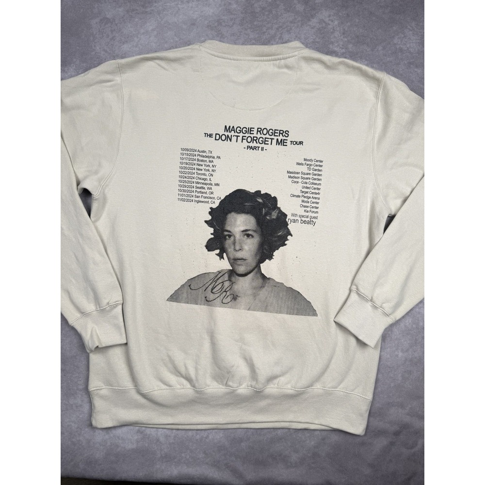 Maggie Rogers Sweatshirt Mens Large Don't Forget Me Tour 2024‎ Crewneck Pullover - Picture 7 of 12
